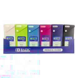 Bazic Products Brights Edition 7.76 in. H X 1.18 in. W X 3.15 in. D Pencil Case Assorted
