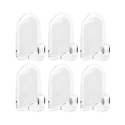 iDesign 1 in. L Clear Plastic Hook 6 pk