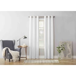 No918 Montego White Curtain 48 in. W X 84 in. L