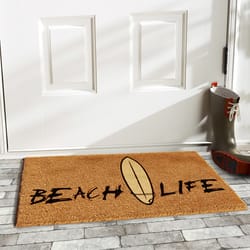 Home & More 1.42 W X 2.42 L Multi-color Beach Life Coir Door Mat