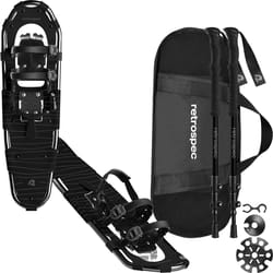 Retrospec Drifter 30 in. Men's Snowshoe Bundle Black Ice