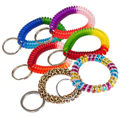 Lucky Line 2 in. D Vinyl Assorted Split Wrist Coil Keychain