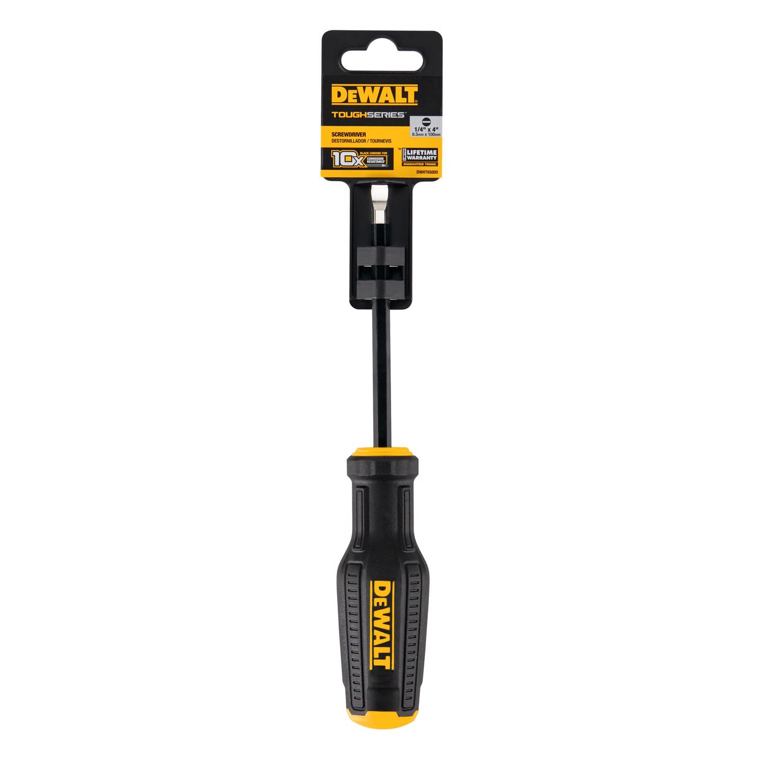 DeWalt Toughseries 1/4 in. X 4 in. L Slotted Screwdriver 1 pk