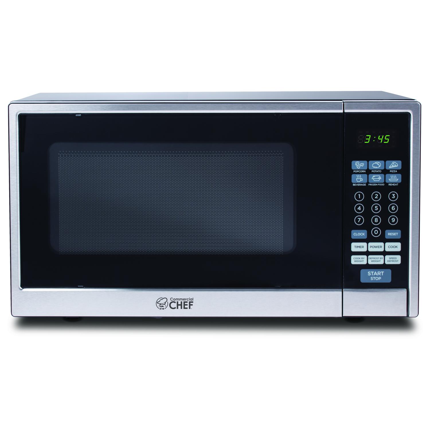 Commercial Chef 1.1 cu ft Black/Silver Microwave 1000 W Sansujyuku sansujyuku.com