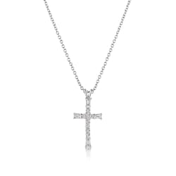 Montana Silversmiths Women's Radiant Faith Cross Silver Necklace Brass Water Resistant