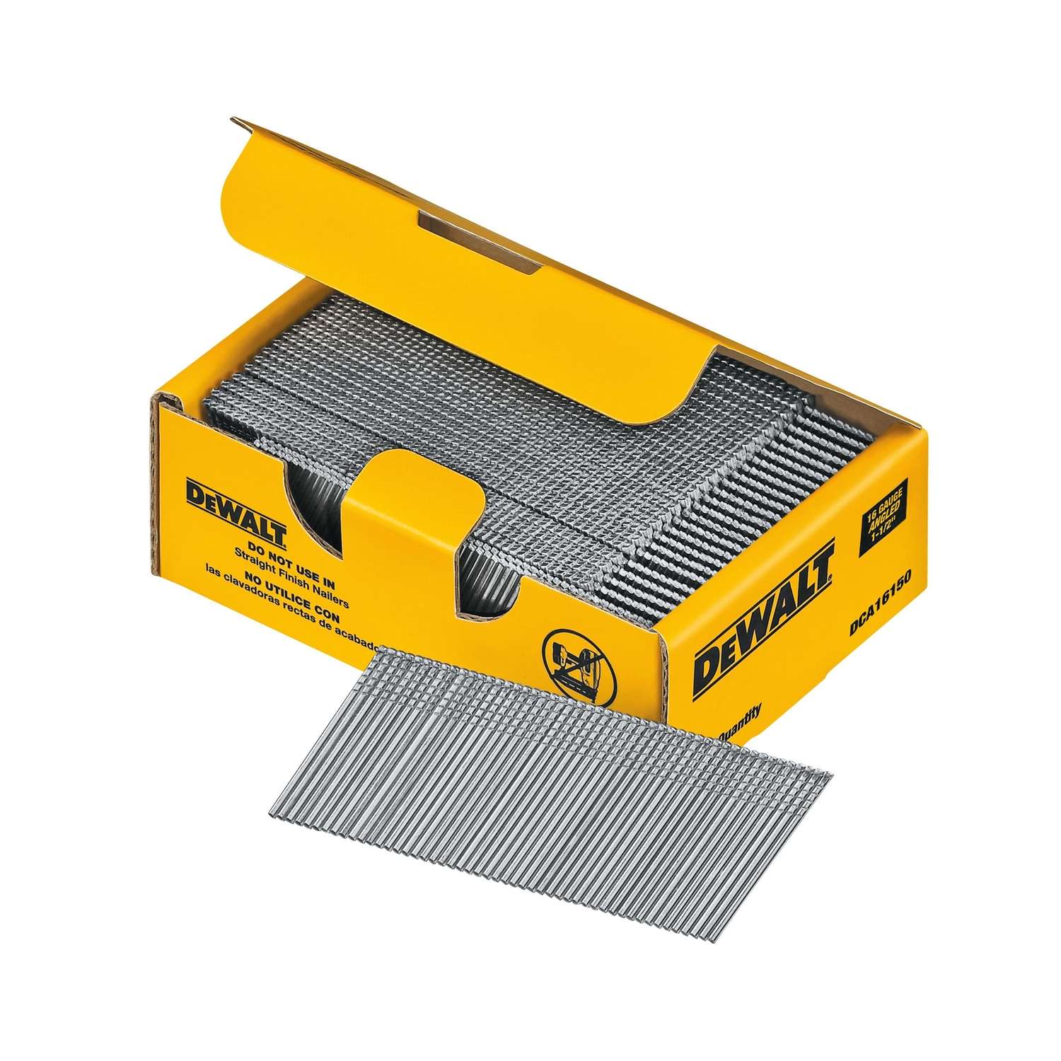 DeWalt 1 1 2 in. L X 16 Ga. Angled Strip Bright Finish Nails 20