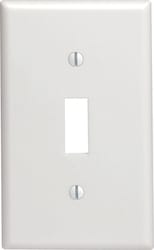 Leviton White 1 gang Nylon Toggle Wall Plate 1 pk