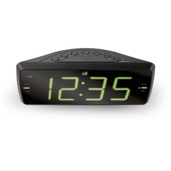 GPX 7.76 in. Black AM/FM Clock Radio Digital Plug-In