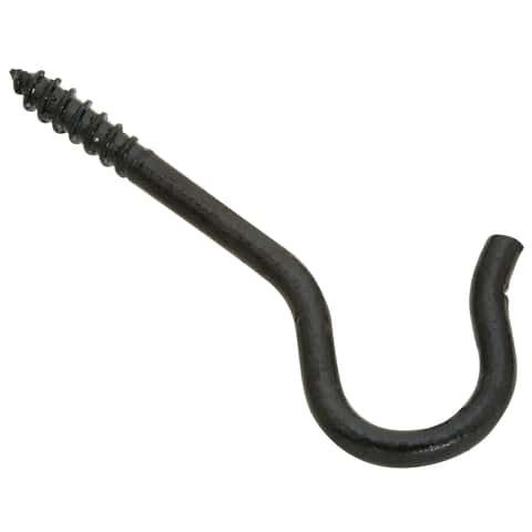 National Hardware Black Steel Ceiling Hook 25 lb. cap. 3 pk National Hardware Black Steel Ceiling Hook 25 lb. cap. 3 pk
