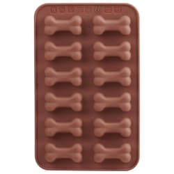 Trudeau Dog Bones Chocolate Mold Brown 2 pc