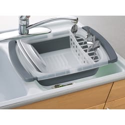 Progressive Prepworks 19 in. L X 16 in. W X 2.5 in. H Clear/Gray TPE/Polypropylene Dish Drainer