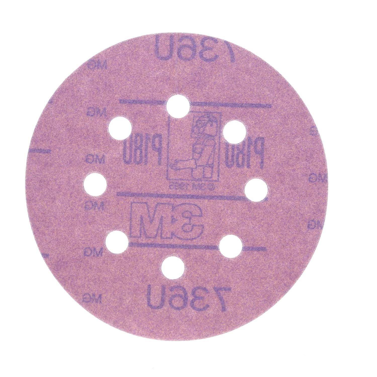 3M Pro Grade 5-in Hook & Loop Aluminum Oxide 8-Hole Sanding Discs for Wood,  Metal, Plastic, Masonry, 10-pk