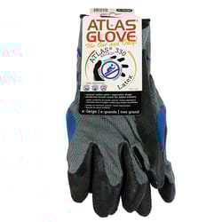 Atlas Unisex Indoor/Outdoor Work Gloves Black/Gray XL 1 pair