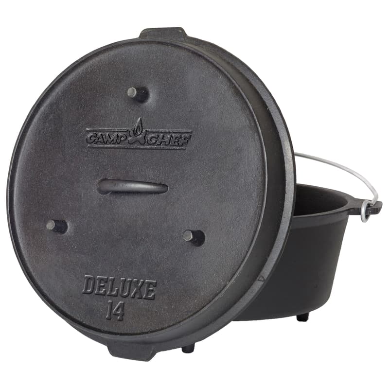 Camp Chef Deluxe Cast Iron Dutch Oven 9.12 qt Black Sansujyuku sansujyuku.com