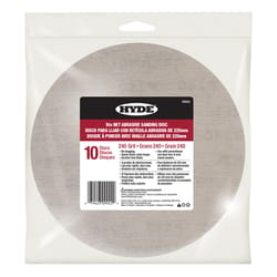 Hyde 9 in. L X 9 in. W Silicon Mineral 240 Grit Disc Sander