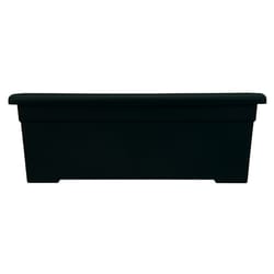 HC Companies Romana 9.75 in. H X 28 in. W Plastic Classic Planter Black