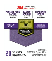 3M Sandblaster 11 in. L X 9 in. W 80 Grit Ceramic Sanding Sheet 20 pk