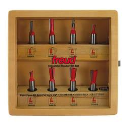 Freud Dovetail Router Bit Set 8 pc