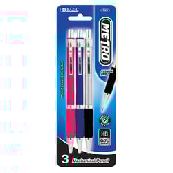 Bazic Products Metro HB 0.7 mm Mechanical Pencil 3 pk