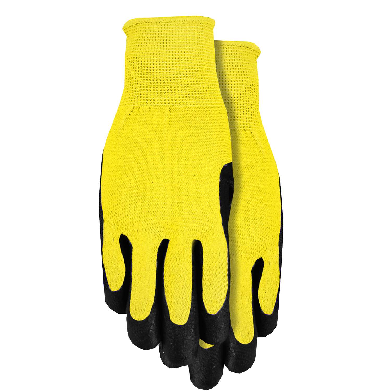MidWest Quality Gloves M Nitrile Coated Black/Yellow Dipped Gloves Ace Hardware