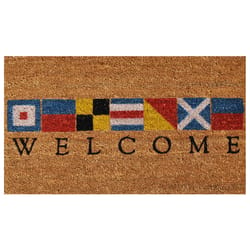 Home & More 2 ft. W X 3 ft. L Multi-color Nautical Welcome Coir Door Mat