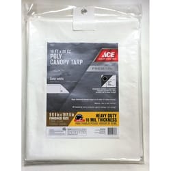 Ace 10 ft. W X 20 ft. L Heavy Duty Polyethylene Canopy Tarp White