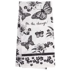 Karma Boho Black and White Cotton Butterfly Tea Towel 1 pk