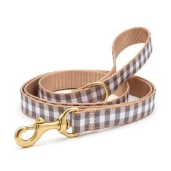 Up Country Gray Buffalo Check Nylon Dog Leash