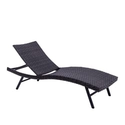 Living Accents Brown Steel Frame Stackable Lounge Chair
