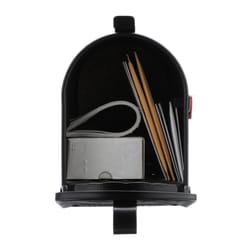 Architectural Mailboxes Admiral Classic Aluminum Post Mount Black Mailbox