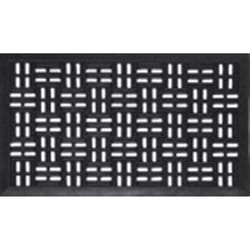 DHTG 18 in. W X 30 in. L Black Rubber Door Mat