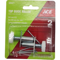 Ace Mill Silver Steel Bi-fold Door Wheel Guide 2 pc