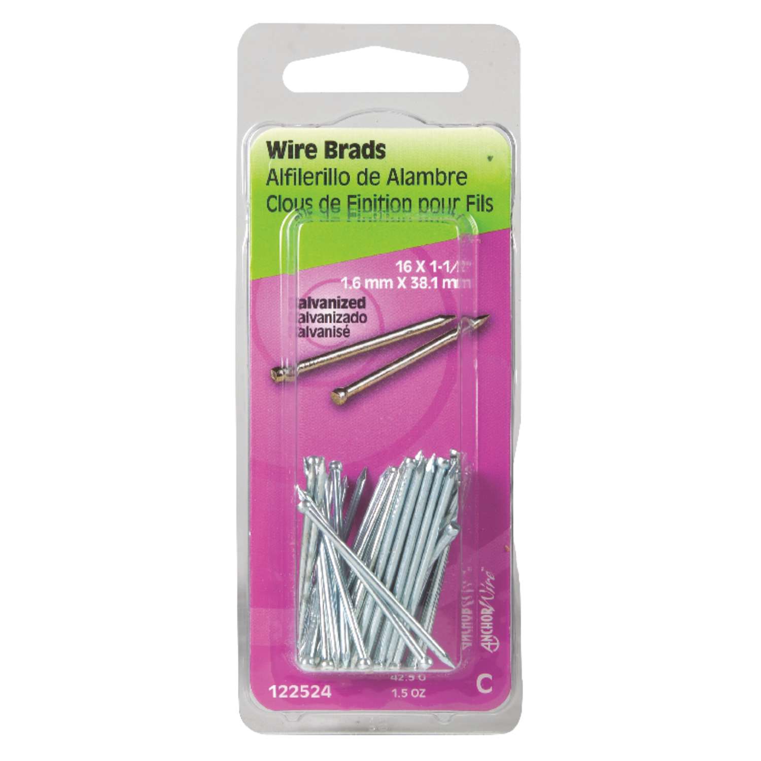 Hillman 16 Ga X 1 1 2 In L Galvanized Steel Brad Nails 1 Pk 1 5 Oz