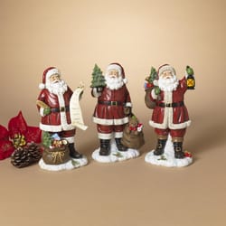 Gerson Multicolored Holiday Santa Table Decor 10 in.