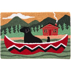 Jellybean 20 in. W X 30 in. L Multi-Color Canoeing Lab Polyester Accent Rug