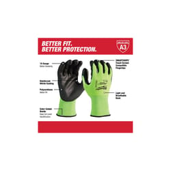 Milwaukee Men's Dipped Gloves Hi-Vis Yellow M 1 pair