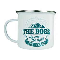 Top Guy Boss 14 oz Multicolored Steel Enamel Coated Mug 1 pk