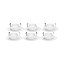 Satco Nuvo White 4 in. W Plastic LED Retrofit Recessed Lighting 8.7 W