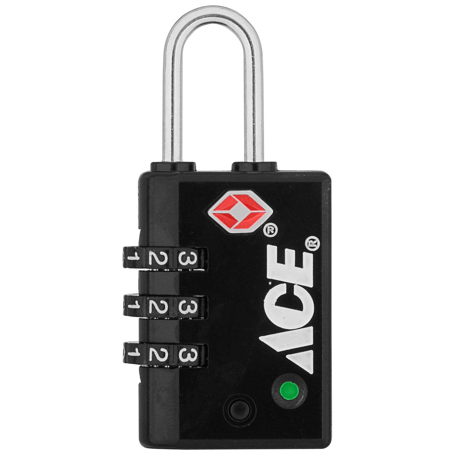 Ace 1/2 in. 3-Dial Combination Steel Luggage Lock