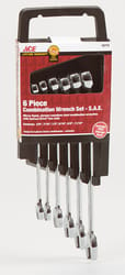 Ace SAE Wrench Set 8.8 in. L 6 pc