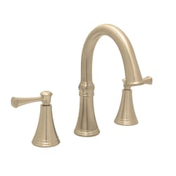 Huntington Brass Woodbury Satin Brass Widespread Bathroom Sink Faucet 8 in.