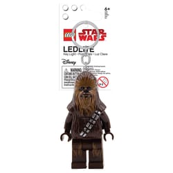 LEGO Star Wars Plastic Brown Chewbacca Keychain w/LED Light