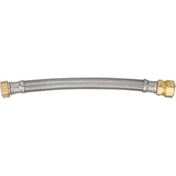Ace 7/8 in. Compression X 3/4 in. D Compression 12 in. Braided Stainless Steel Water Heater Supply L