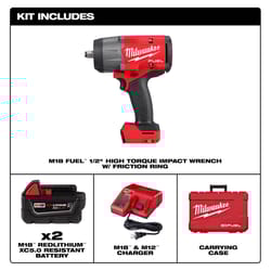 Milwaukee M18 FUEL 1/2 in. Cordless Brushless High Torque Impact Wrench Kit (Battery & Charger)