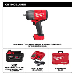 Milwaukee M18 FUEL 1/2 in. Cordless Brushless High Torque Impact Wrench Kit (Battery & Charger)