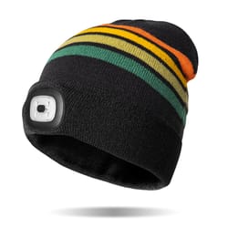 Night Scope Explorers Collection Knitted Rechargeable LED Beanie Multicolored One Size Fits Most