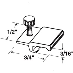 Prime-Line Mill Aluminum Storm Door Panel Clip For 1/2 inch 8 pk