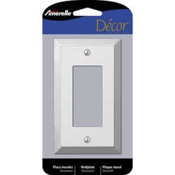 Amerelle Century Polished Chrome 1 gang Stamped Steel Decorator Wall Plate 1 pk