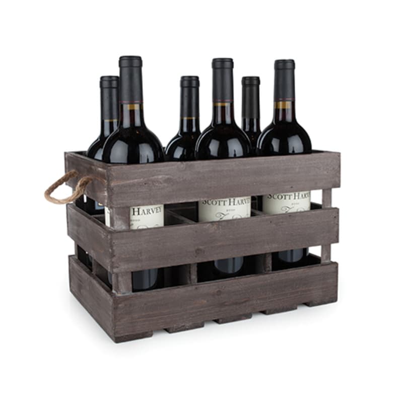 TWINE Rustic Farm 6 bottle Wood Wine Crate Sansujyuku sansujyuku.com