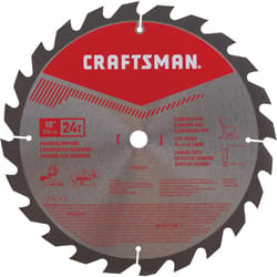 Craftsman 10 in. D X 5/8 in. Carbide Framing Blade 24 teeth 1 pc